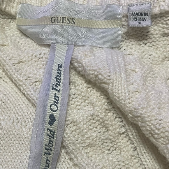 Guess Elegant Ivory Cable Knit Sweater - Picture 7 of 8